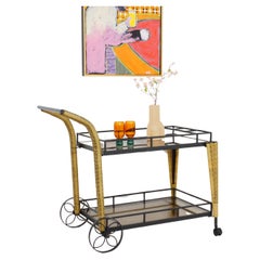 Midcentury Two Tier Bar Cart, 1970s