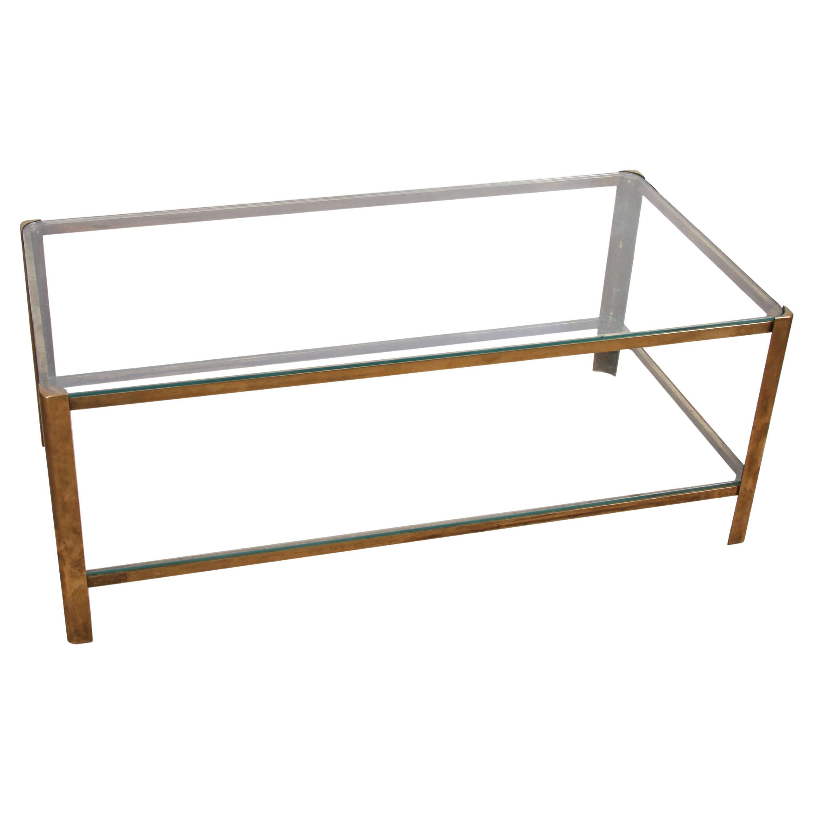 Midcentury Two Tier Coffee Table Designed by Jacques Théophile Lepelletier