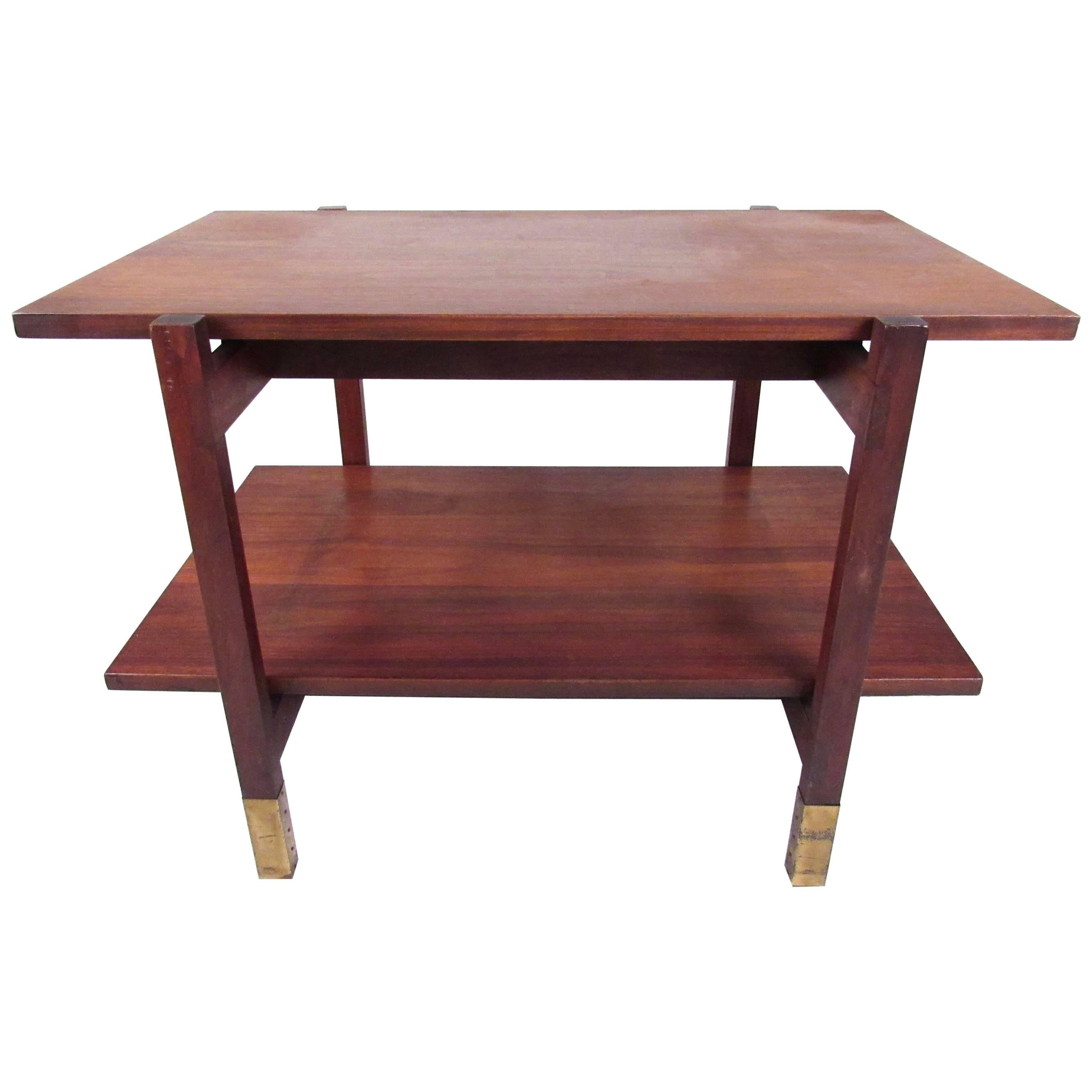 Midcentury Two-Tier End Table