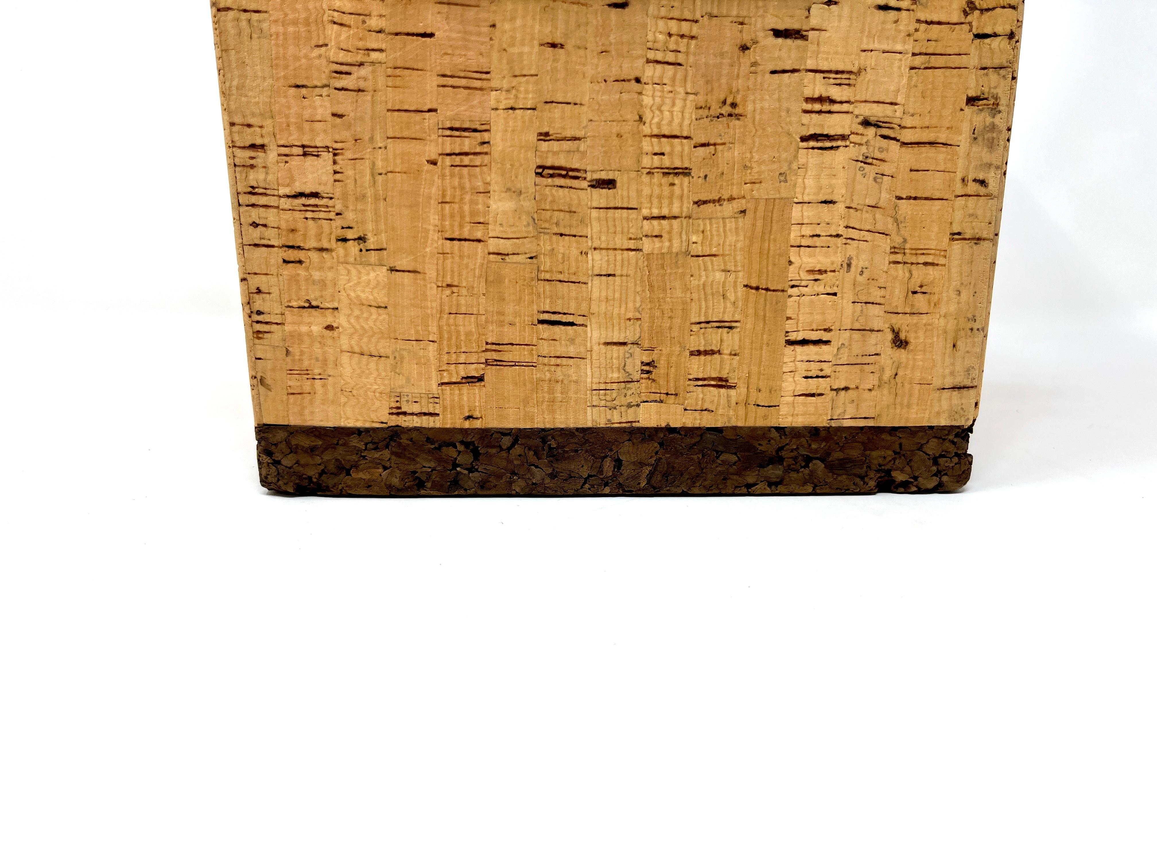 Midcentury Two-Tone Cork Ice Bucket Made in Portugal For Sale 4