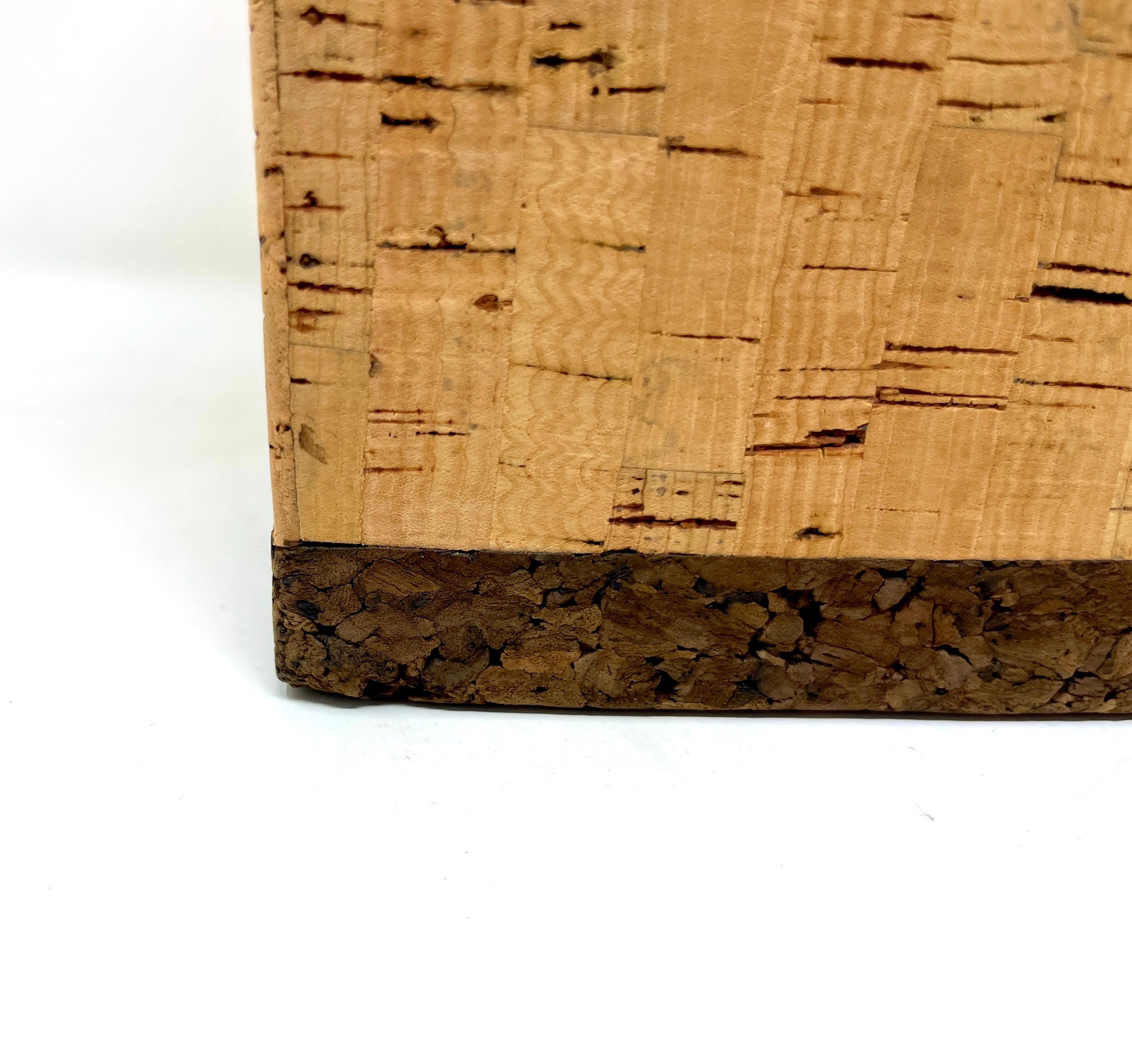 Midcentury Two-Tone Cork Ice Bucket Made in Portugal For Sale 5