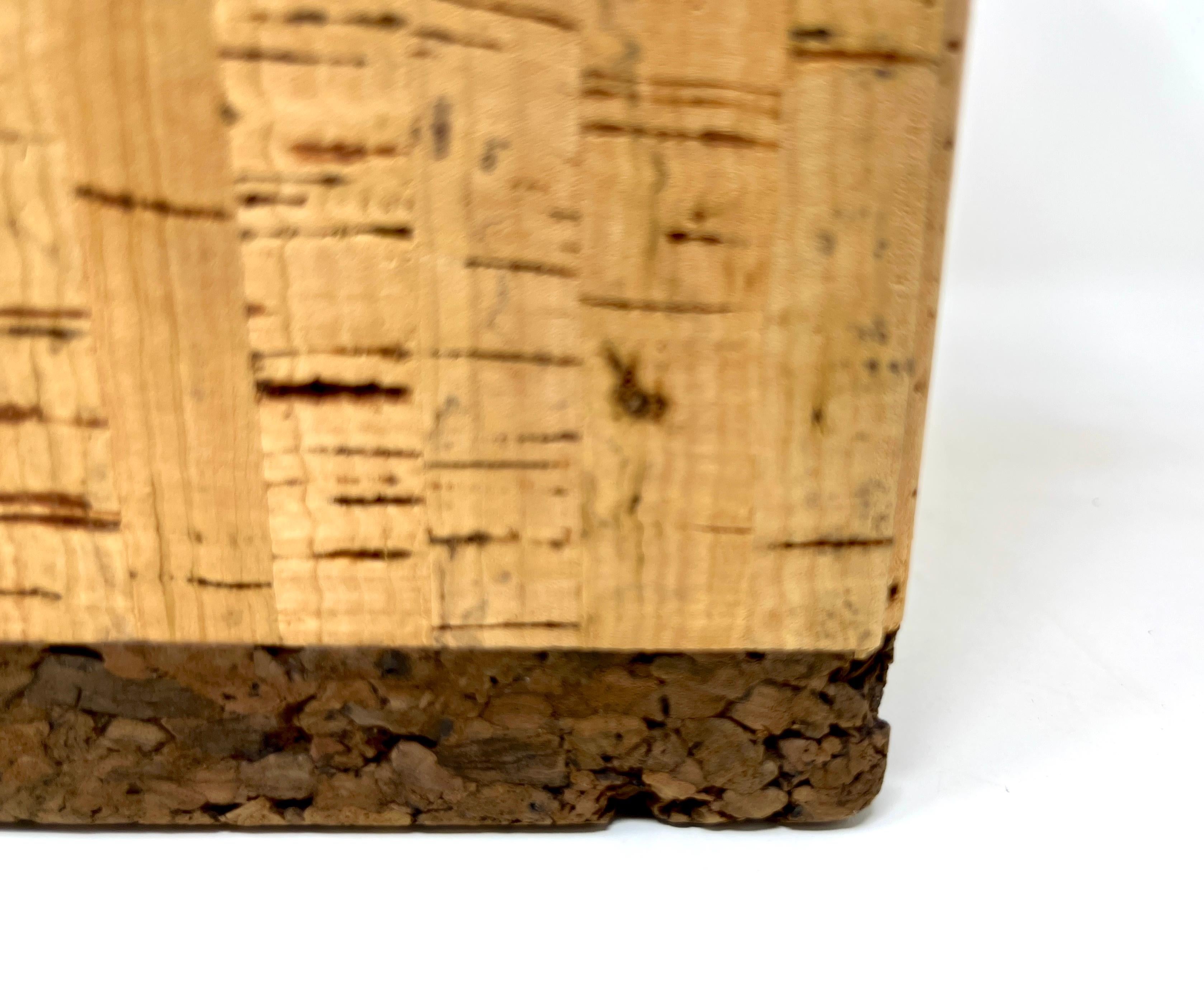 Midcentury Two-Tone Cork Ice Bucket Made in Portugal For Sale 6
