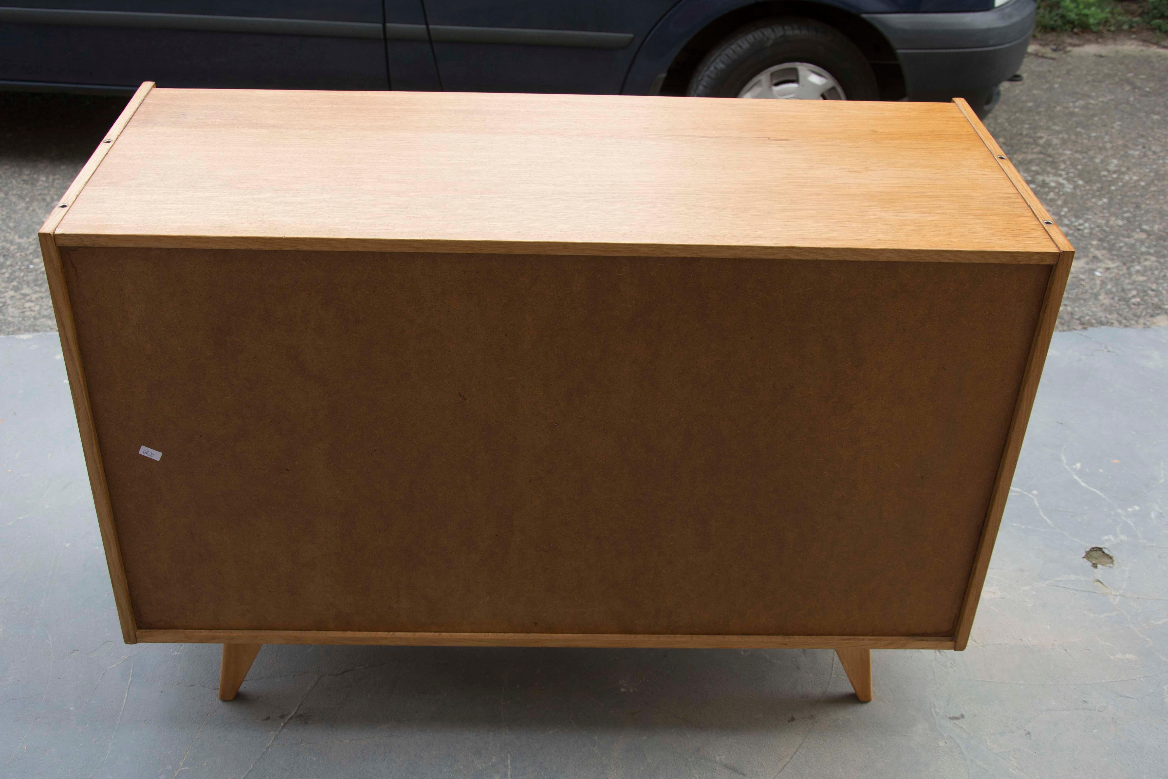 Beech Midcentury U-458 Chest of Drawers by Jiří Jiroutek for Interier Praha, 1960s