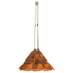 Midcentury Uchiwa Chandelier by Ingo Maurer for Design M, 1975