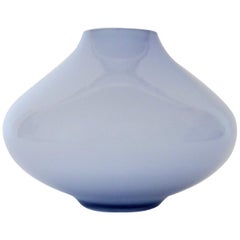 Midcentury Cased Art Glass Vase in UFO Shape