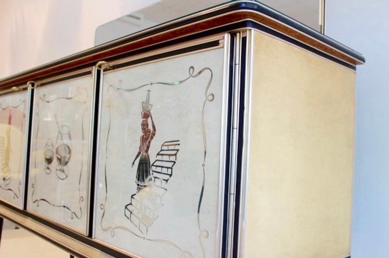 Midcentury Umberto Mascagni Bar Cabinet For Harrods London 1950s