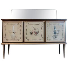 Midcentury Umberto Mascagni Bar Cabinet for Harrods London, 1950s