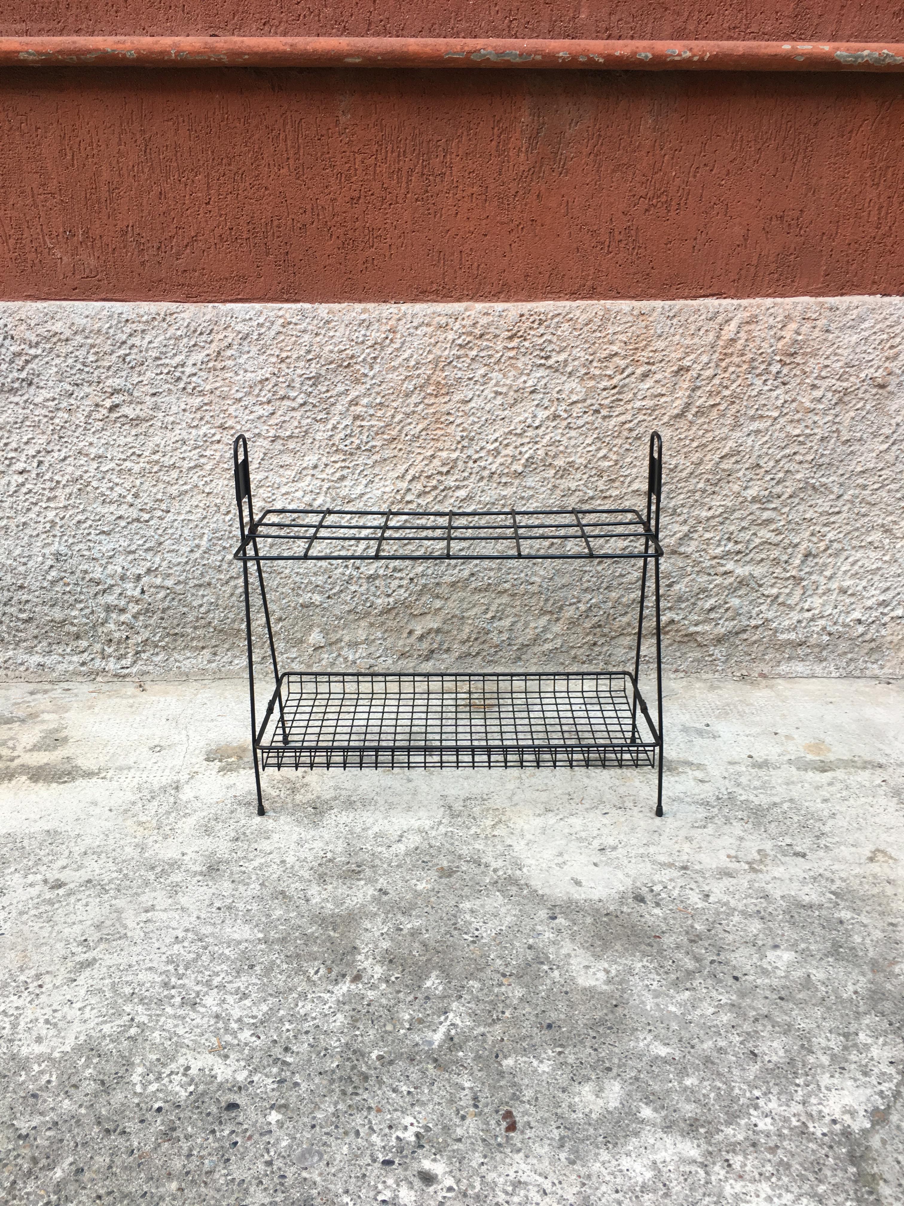 Italian Midcentury Umbrella Stand in Wire Steel from 1950s