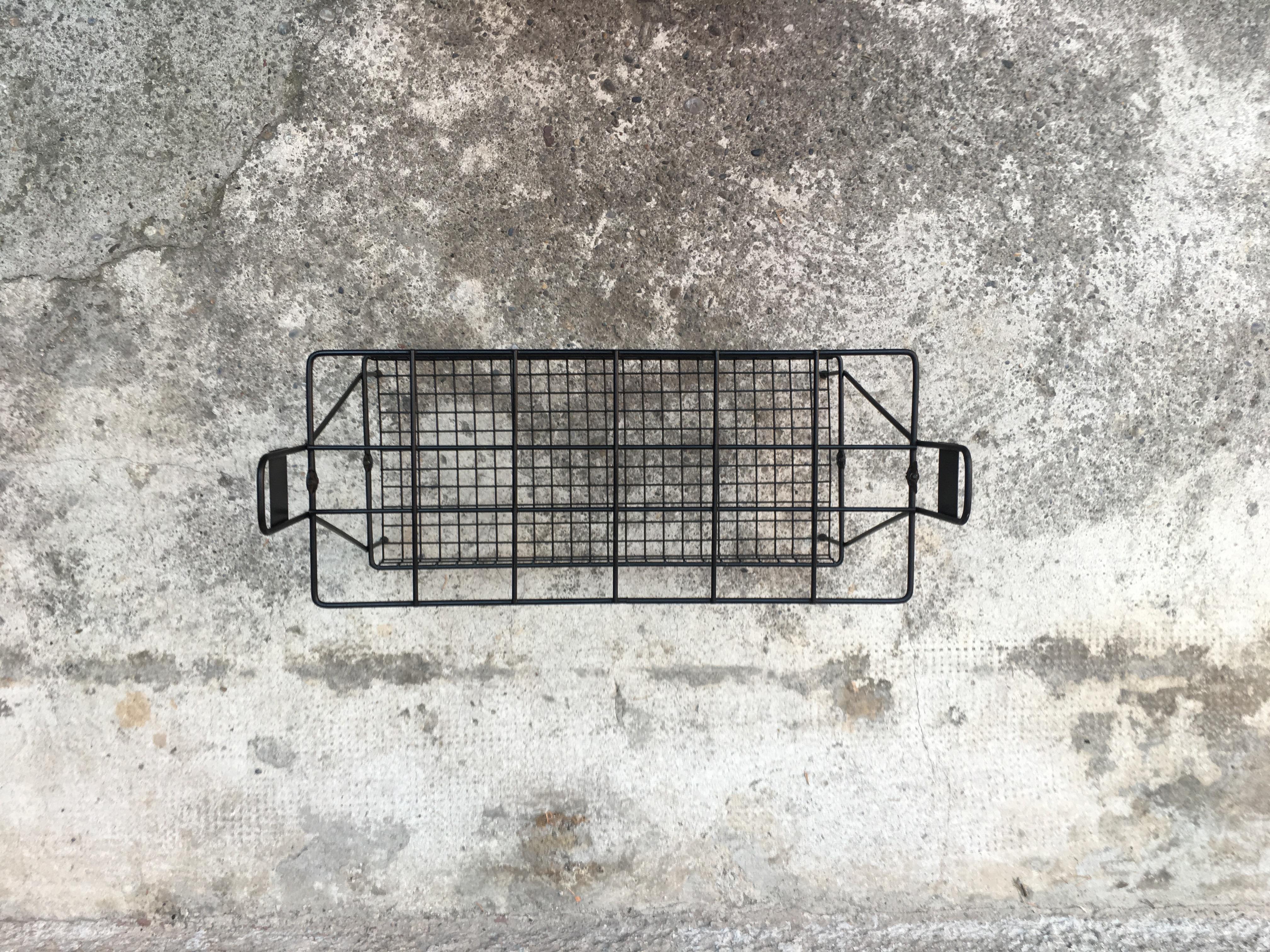 Midcentury Umbrella Stand in Wire Steel from 1950s In Good Condition In MIlano, IT
