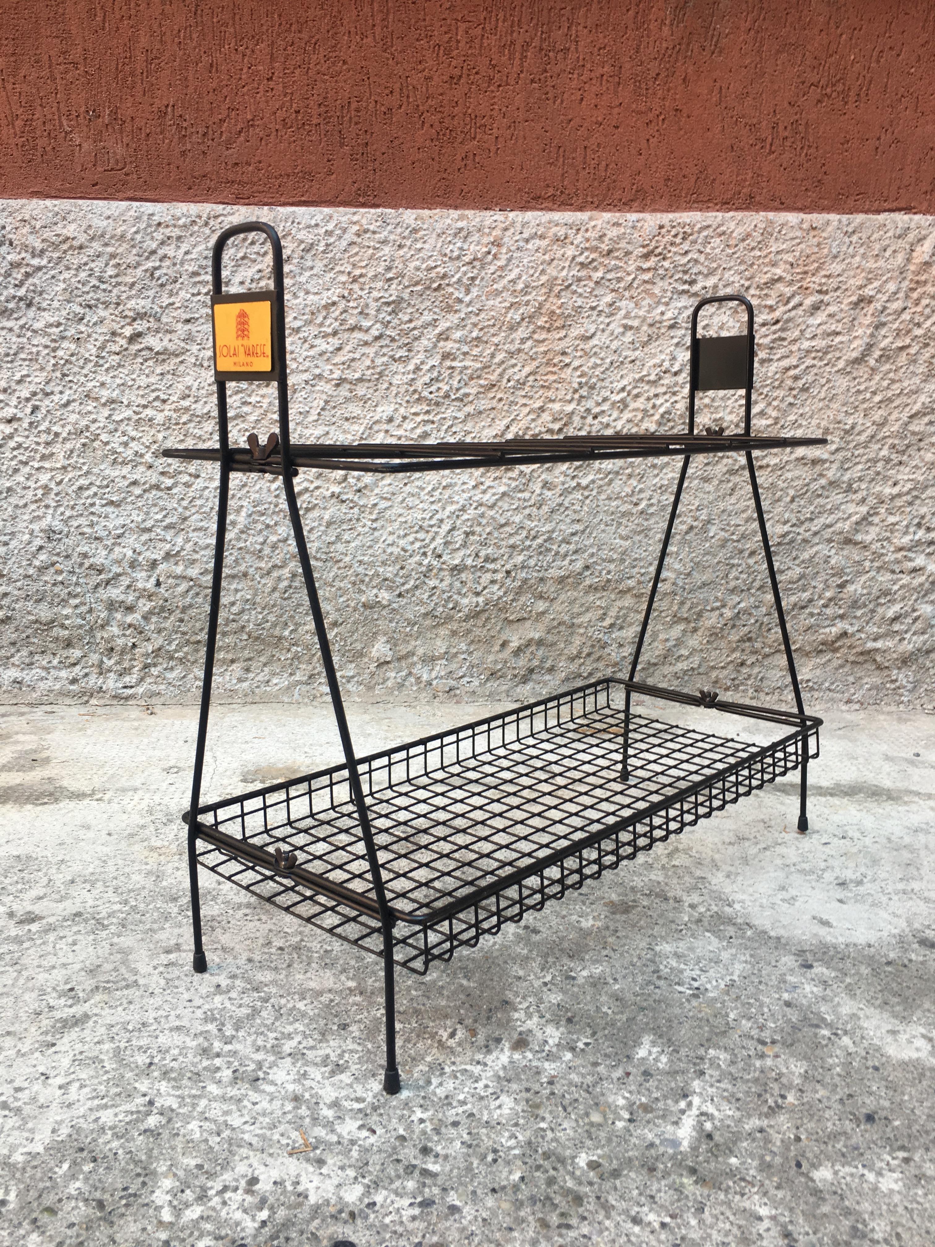 Midcentury Umbrella Stand in Wire Steel from 1950s 2