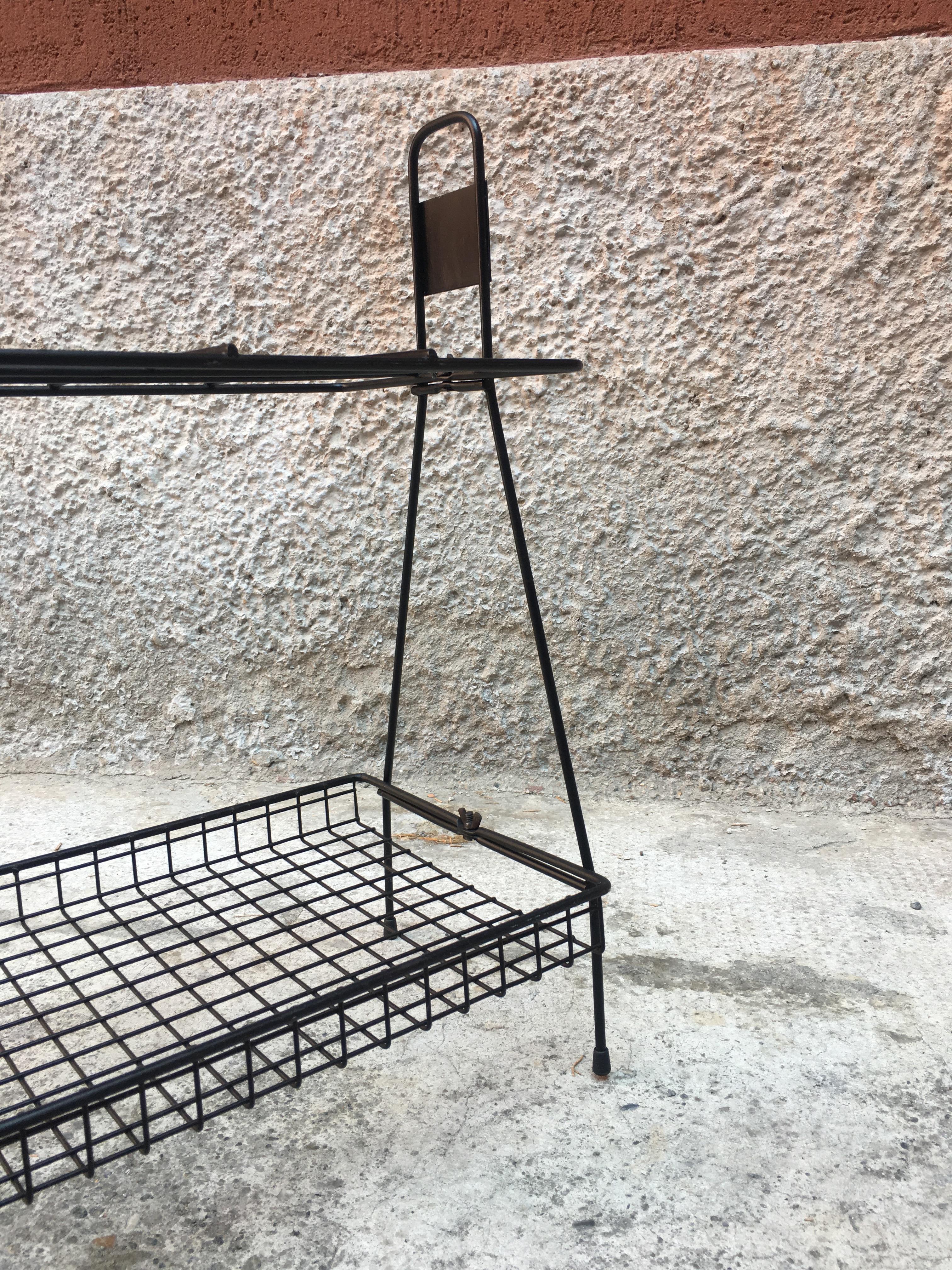 Midcentury Umbrella Stand in Wire Steel from 1950s 3