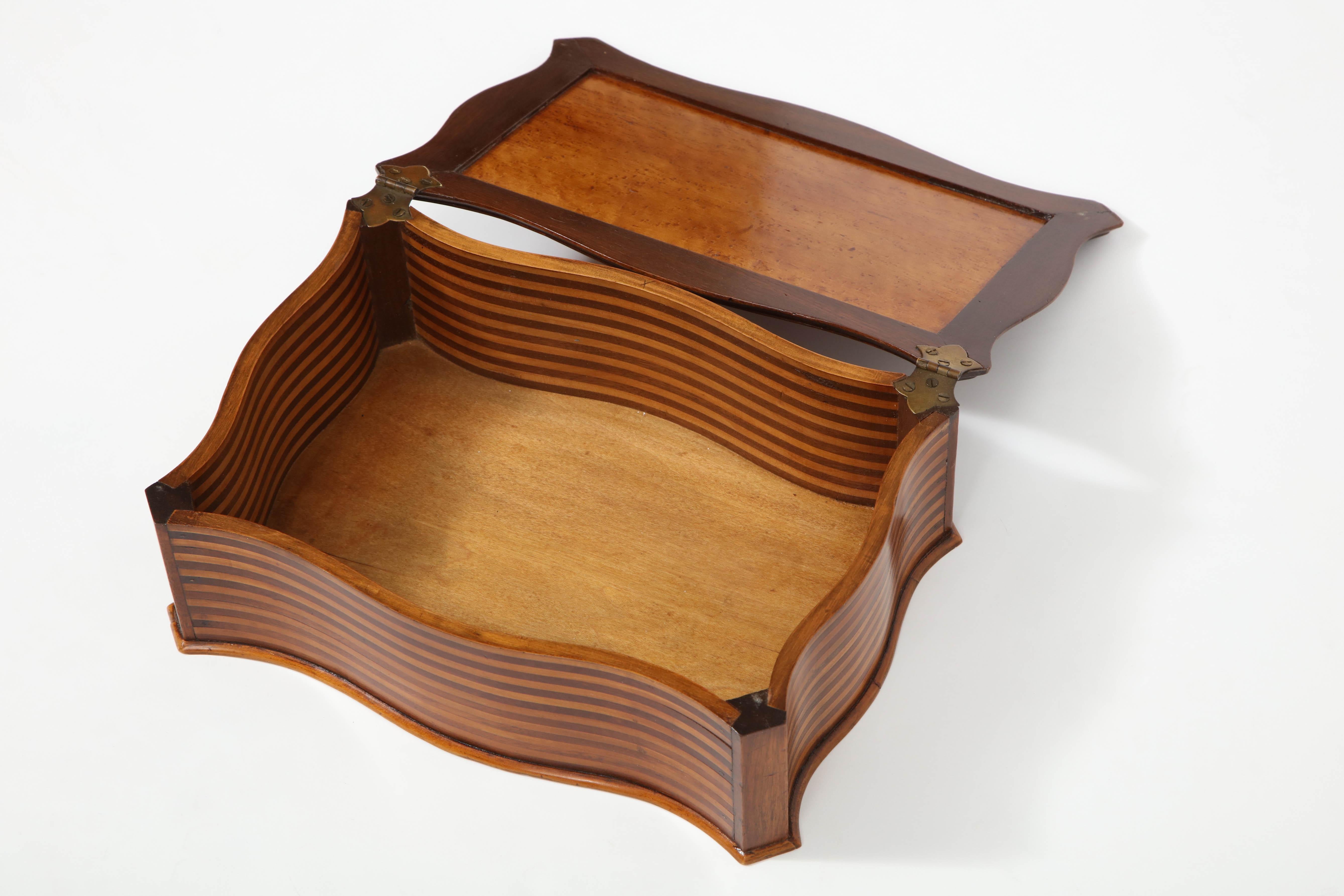 Mid-20th Century Midcentury Undulating Walnut and Maple Box For Sale