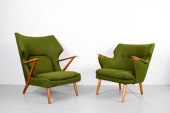 Midcentury Unique and Very Rare Set Kurt Olsen Lounge Chairs "Papa Bear"