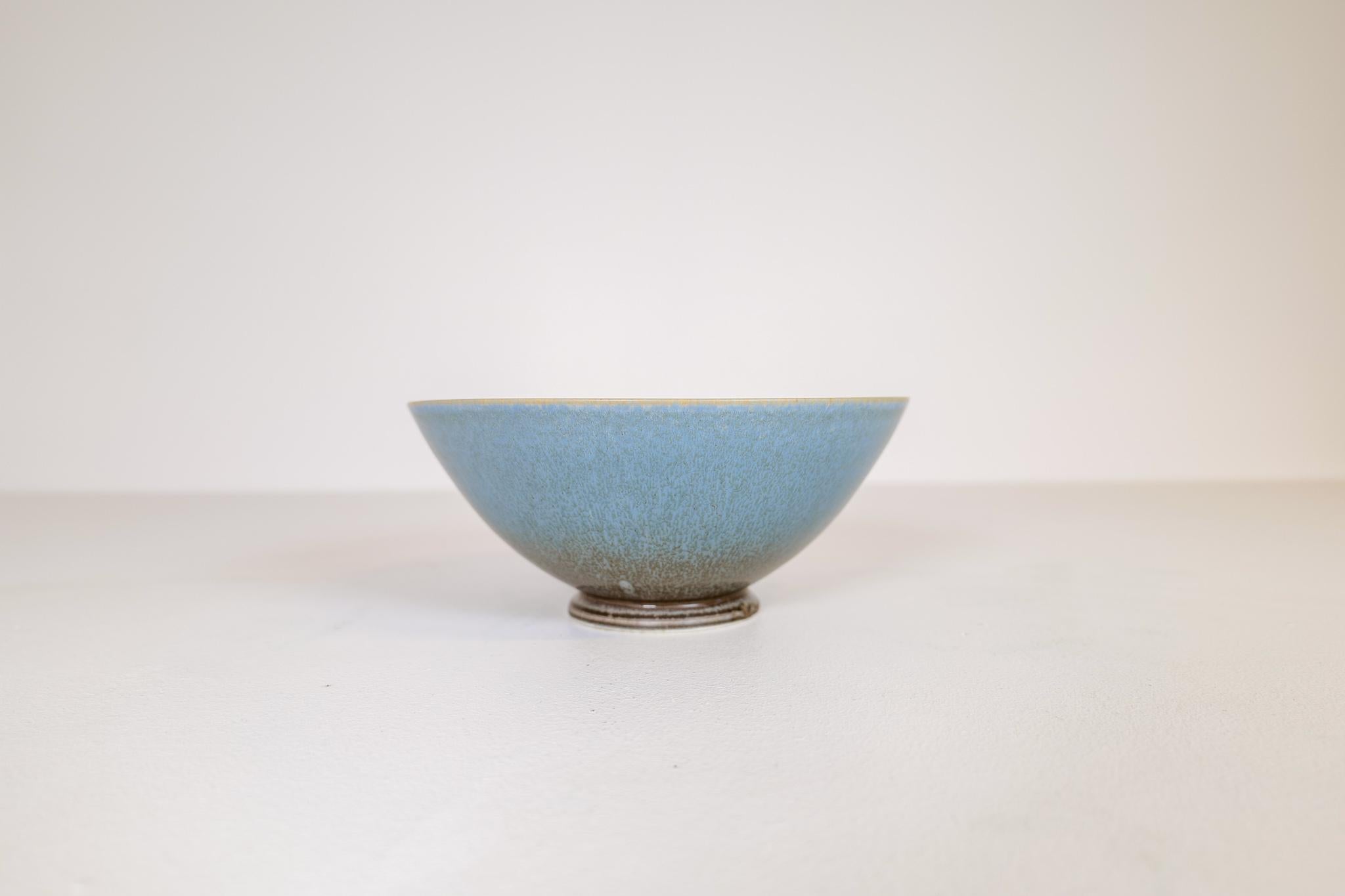 Swedish Midcentury Unique Ceramic Bowl Sven Wejsfelt Gustavsberg, Sweden