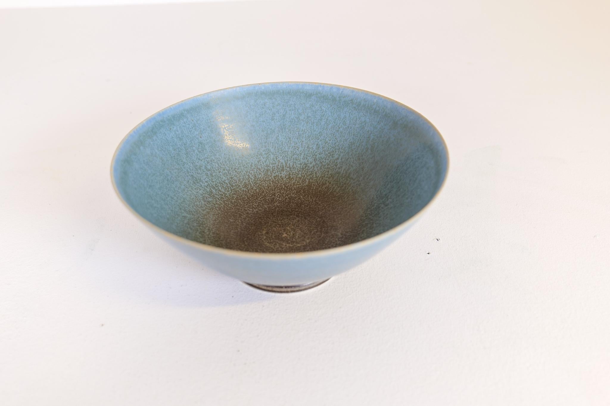 Late 20th Century Midcentury Unique Ceramic Bowl Sven Wejsfelt Gustavsberg, Sweden