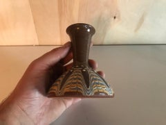 Midcentury Unique Ceramic Vase Vintage Pottery Art Weed Pot