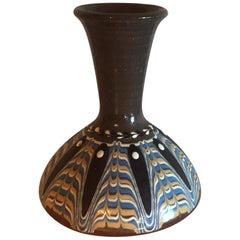 Midcentury Unique Ceramic Vase Vintage Pottery Art Weed Pot