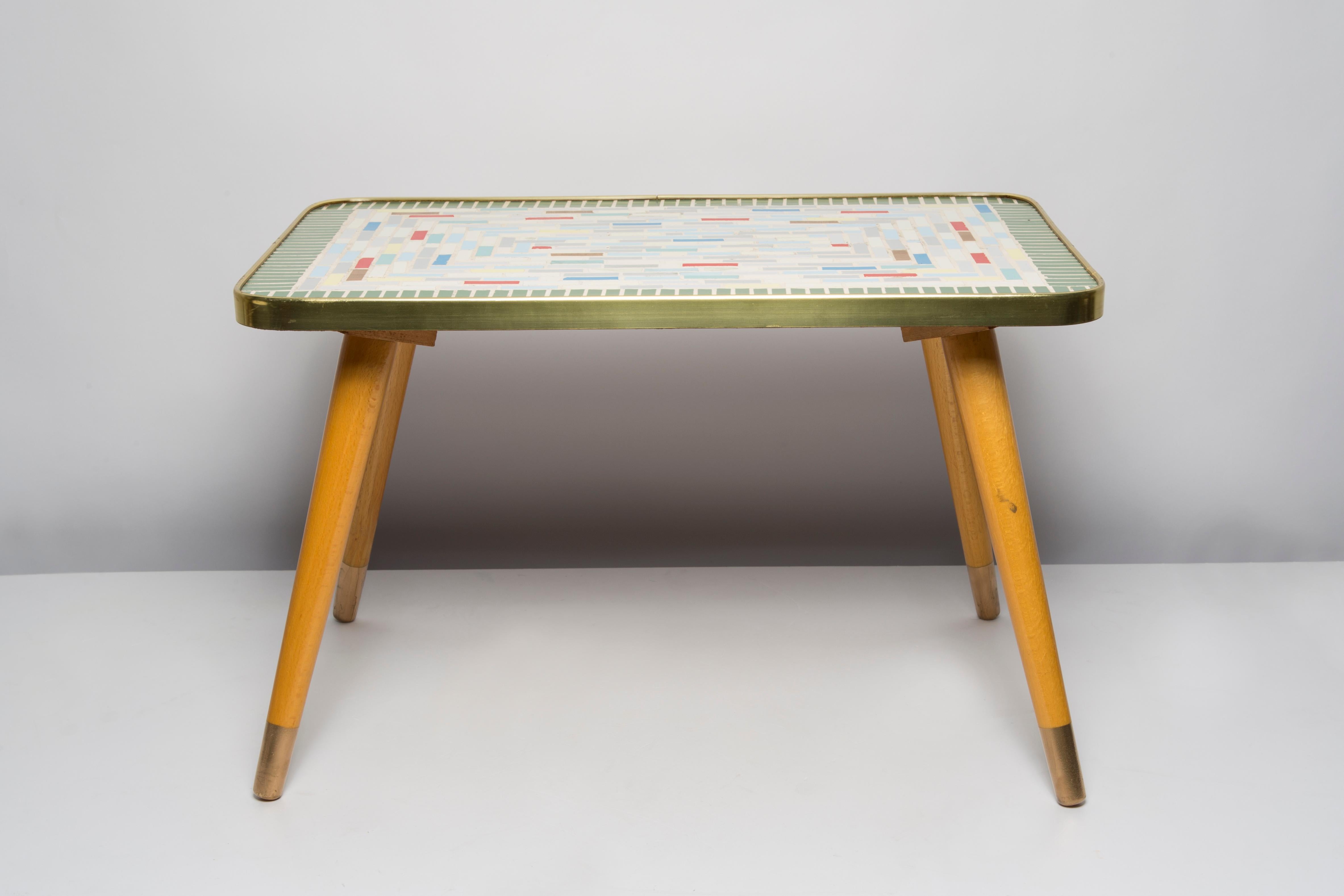 Mid-Century Modern MidCentury Unique Flowerbed Pedestal, Ceramic Mosaic, Side Table, Germany, 1970s For Sale