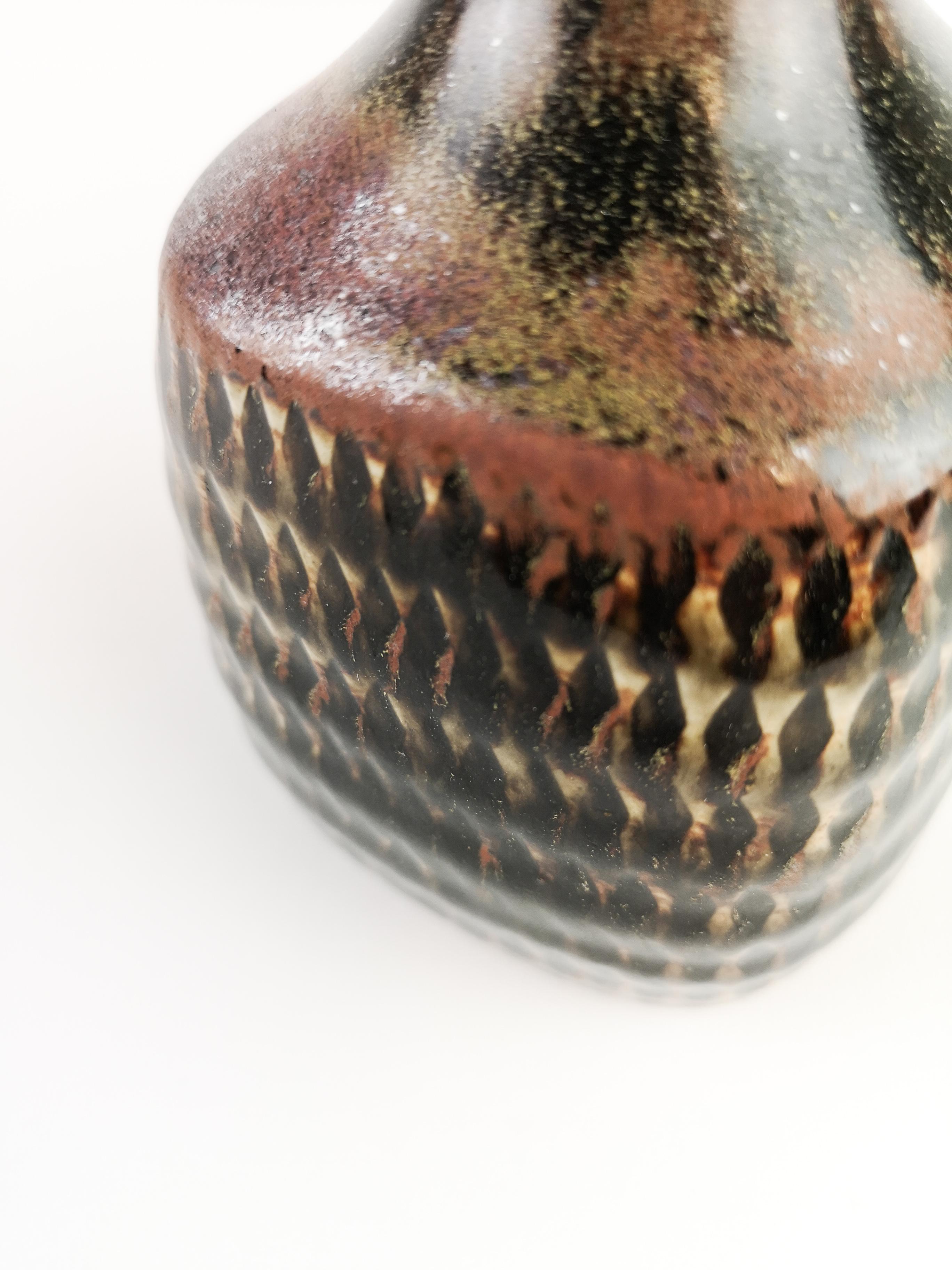 Midcentury Unique Stig Lindberg, Gustavberg Studio Pottery Vase In Excellent Condition In Hillringsberg, SE