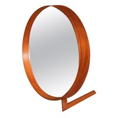 Midcentury Uno and Osten Kristiansson Teak Table Mirror Luxus, Sweden