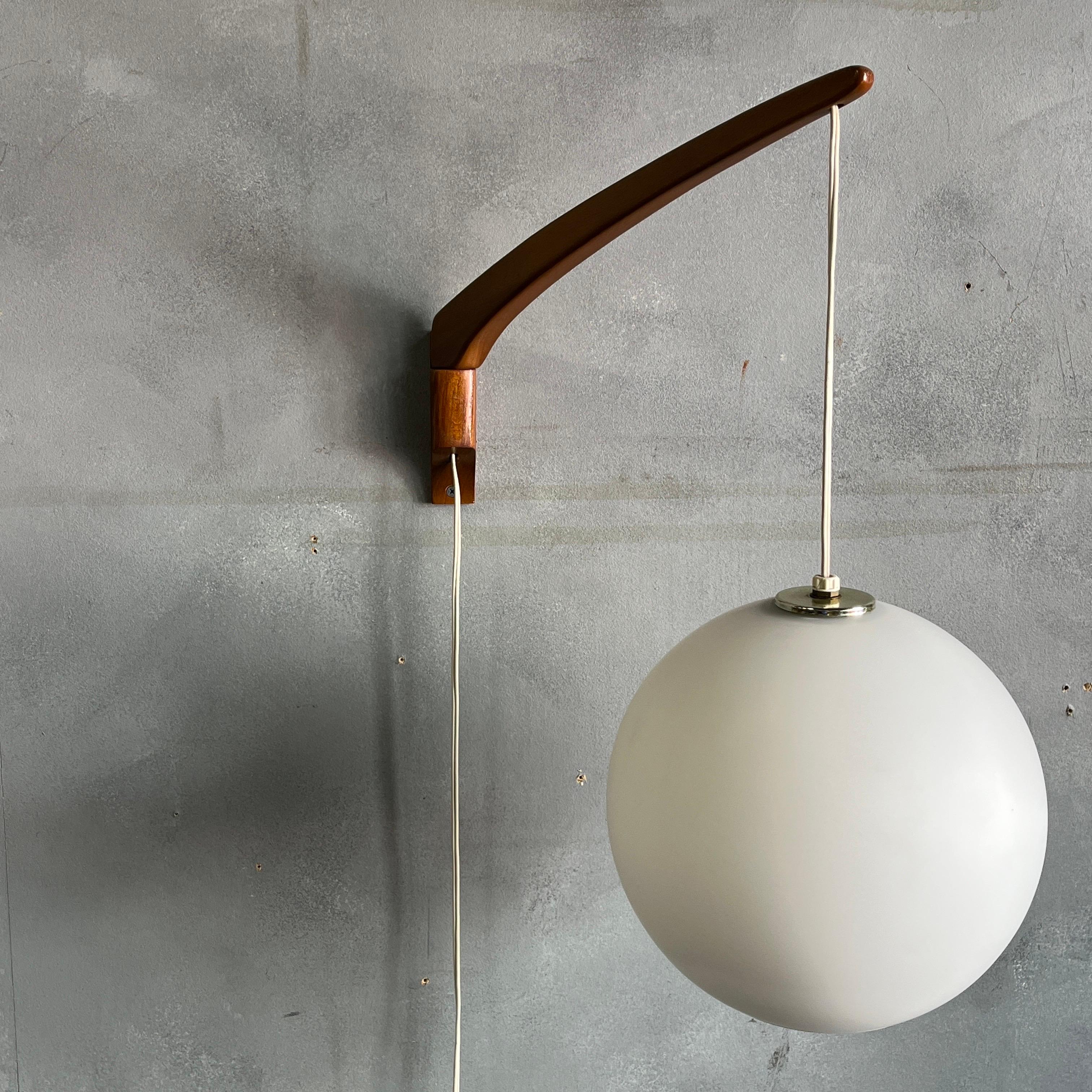 Swedish Midcentury Uno & Östen Kristiansson Adjustable Wall Lamp