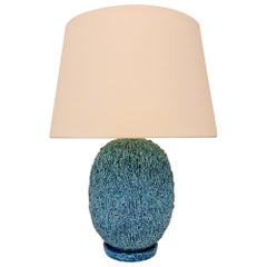 Midcentury Unusual Large Table Lamp "Chamotte" Gunnar Nylund Rörstrand, Sweden