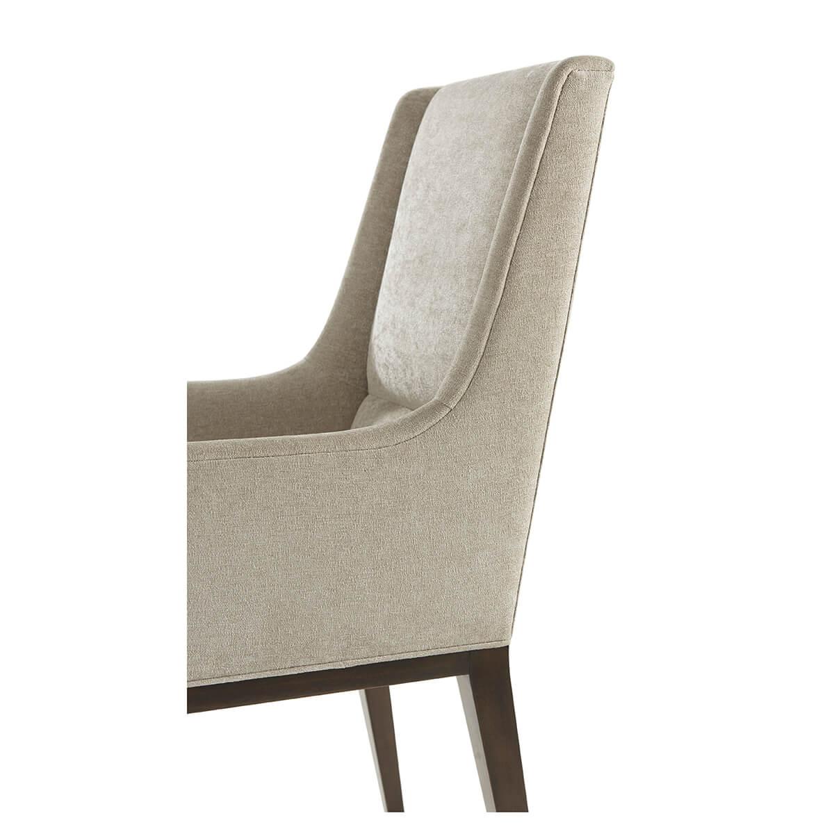 Mid-Century Modern Midcentury Upholstered Dining Arm Chair For Sale