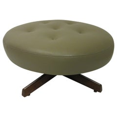 Ottoman pivotant rembourré Midcentury