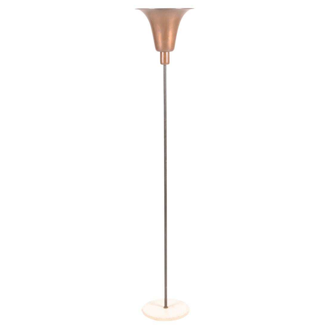 Midcentury Uplight in Copper, Designed by Louis Poulsen Danish Design, 1940s For Sale