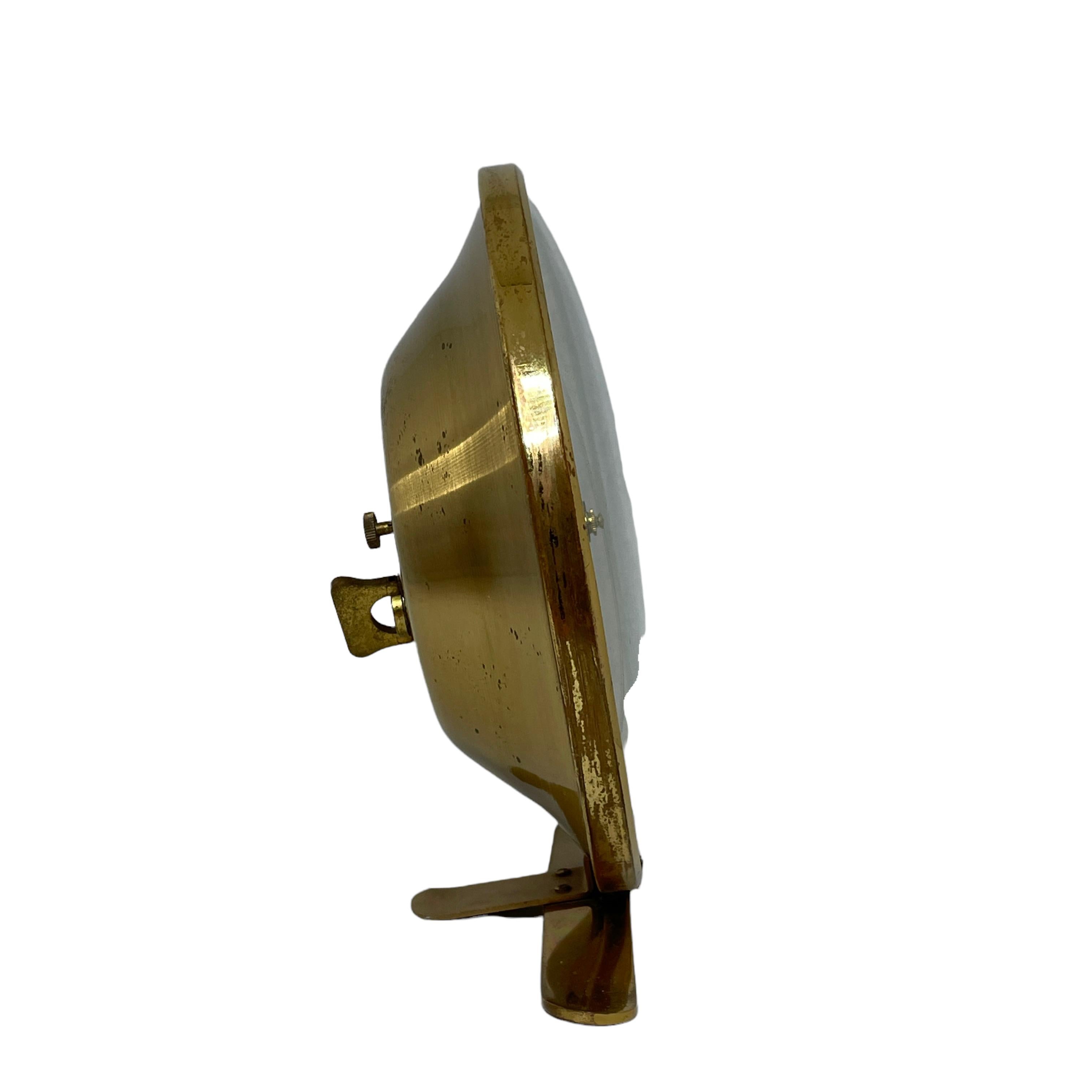 Mid-Century Modern Mid-Century Urgos Brass Table or Mantel Clock, Germany, 1950s