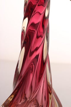 Midcentury Val Saint Lambert Glass Table Lamp