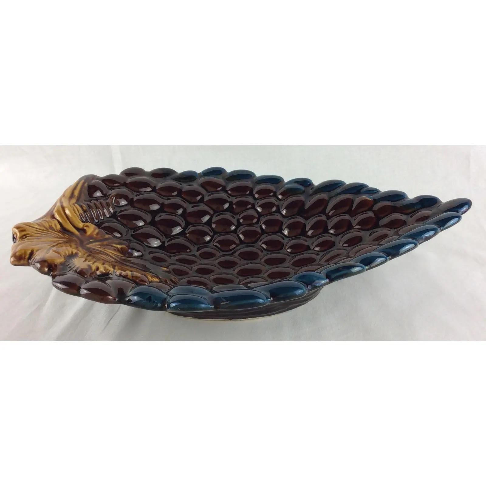 Mid-Century Modern Midcentury Vallauris Majolica Ceramic Platter For Sale