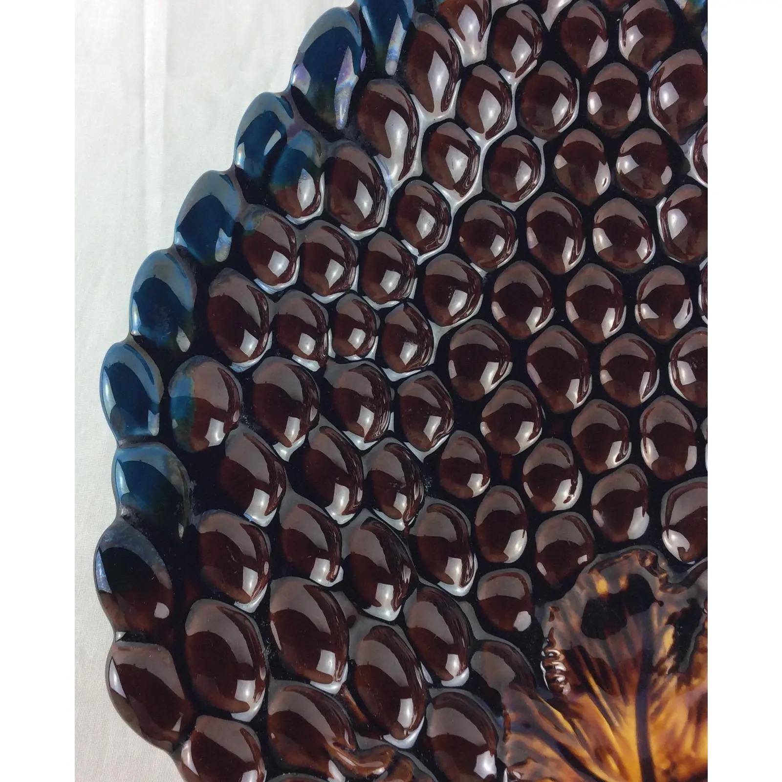 20th Century Midcentury Vallauris Majolica Ceramic Platter For Sale