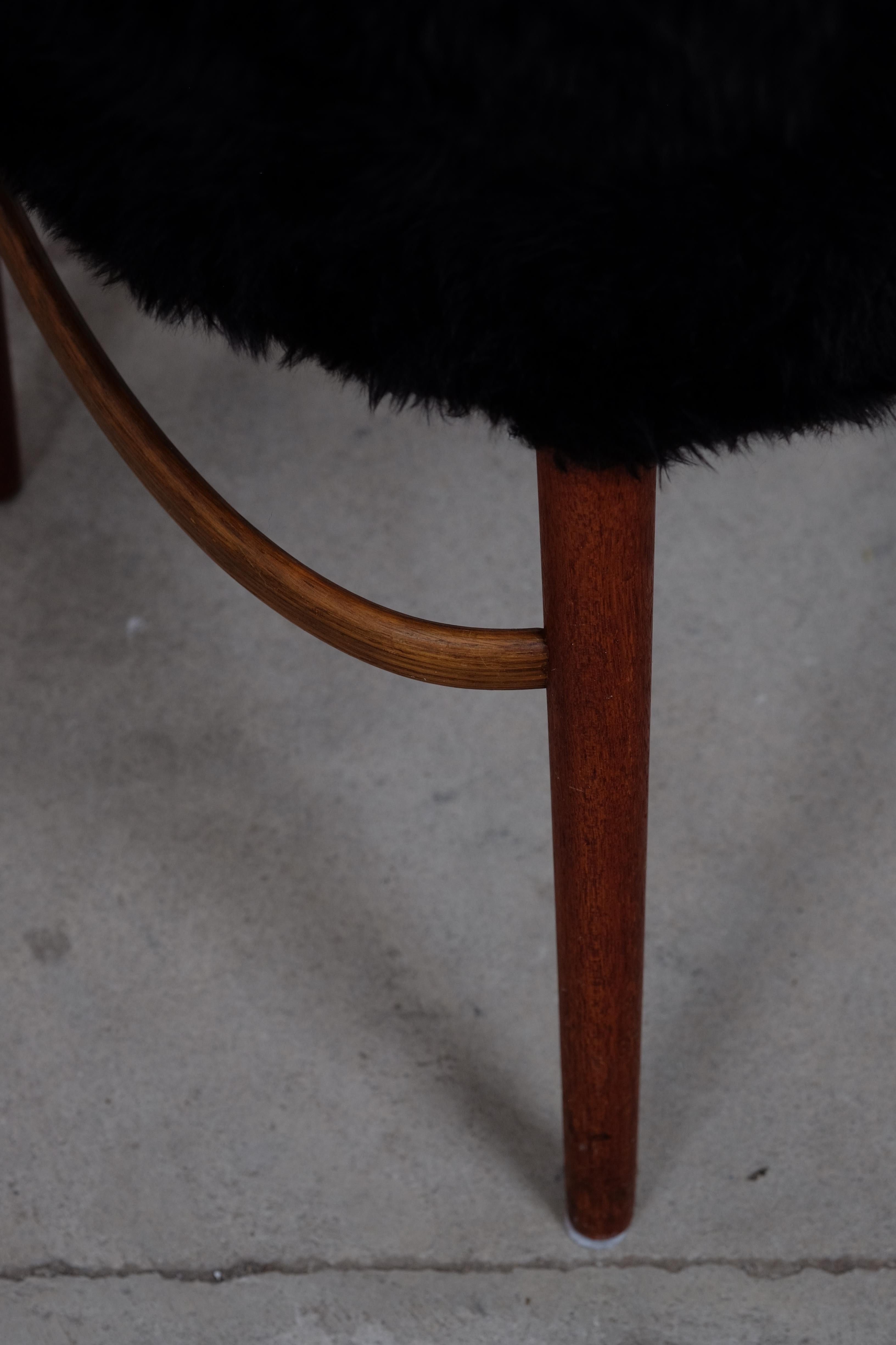 Teak Midcentury Vanity Chair by Frode Holm For Sale