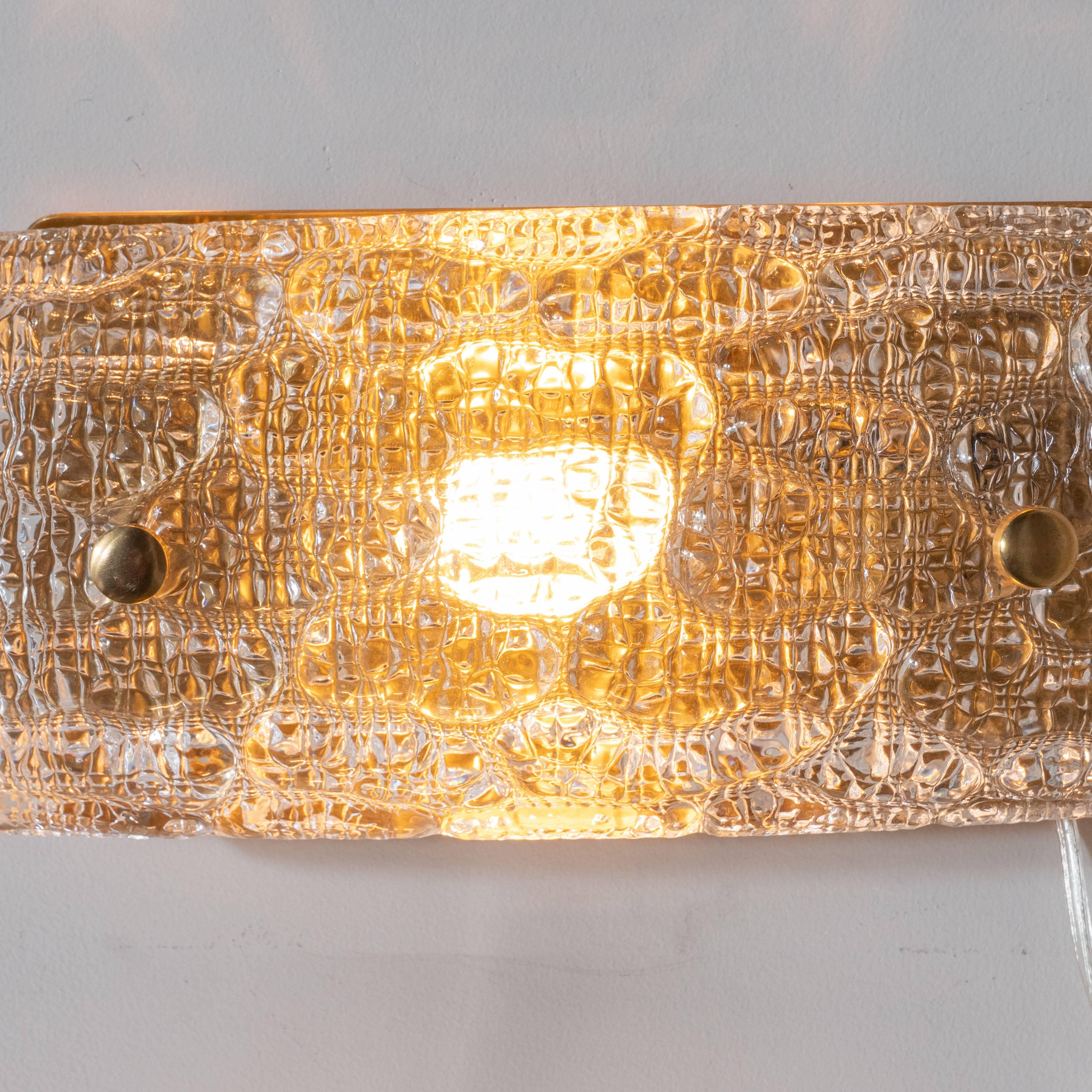 Mid-Century Modern Midcentury Vanity Light in Handblown Honey Glass by Carl Fagerlund for Orrefors