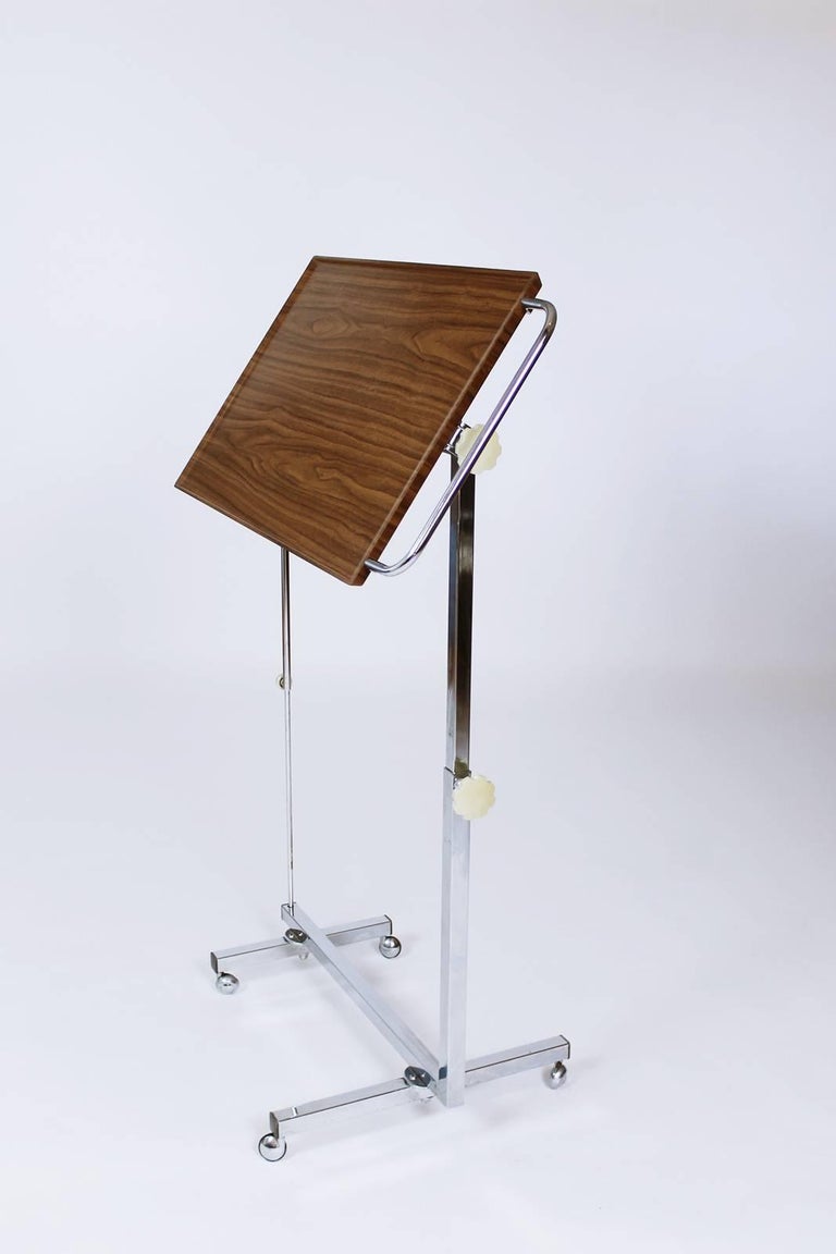 ドイツ Bremshey & Co “Variett” バウハウスBauhaus Midcentury Variett Trolley in Chromed Metal by Bremshey Germany