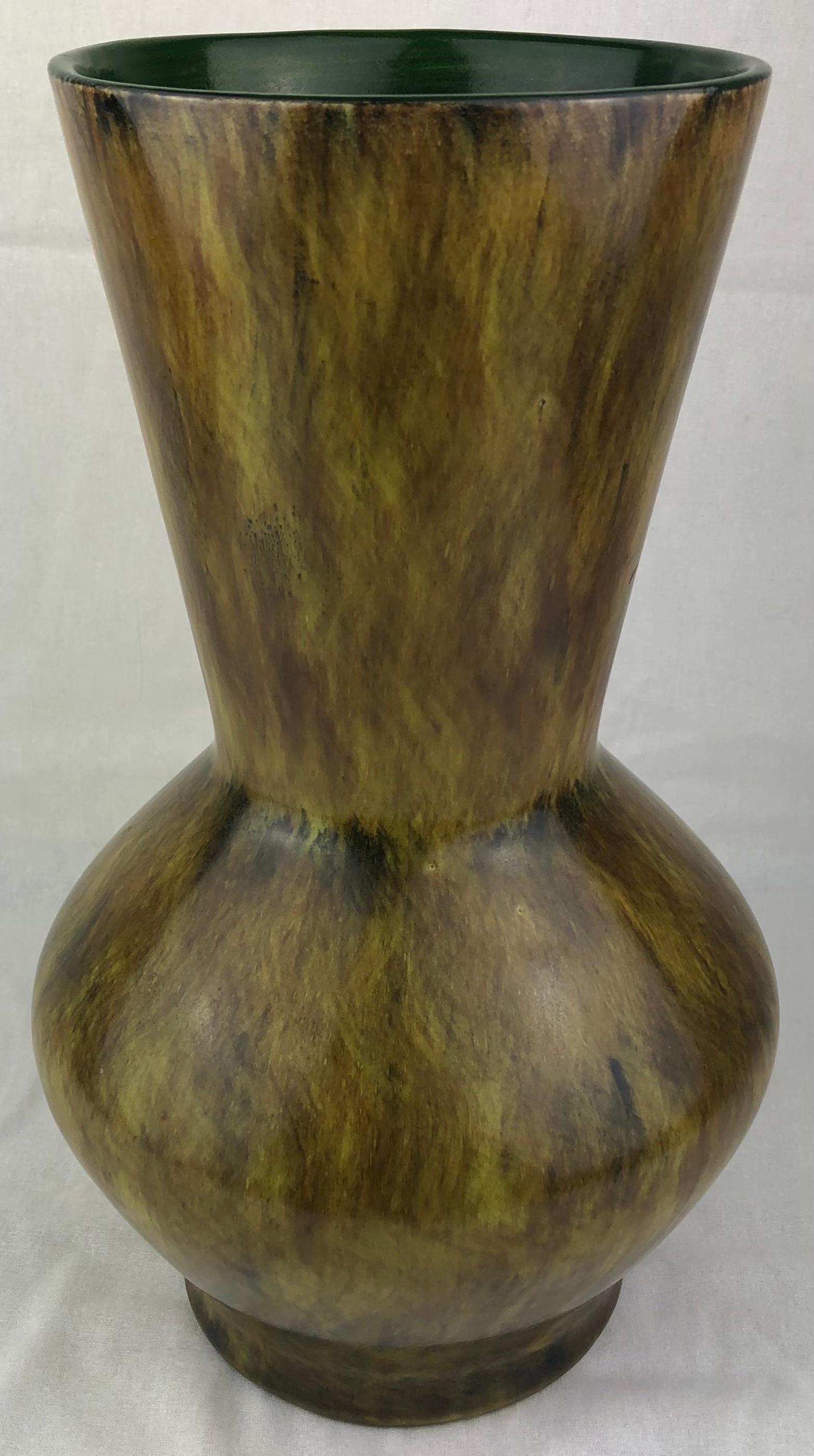 French Saint Clement Mid-20th Century Ceramic Vase  For Sale