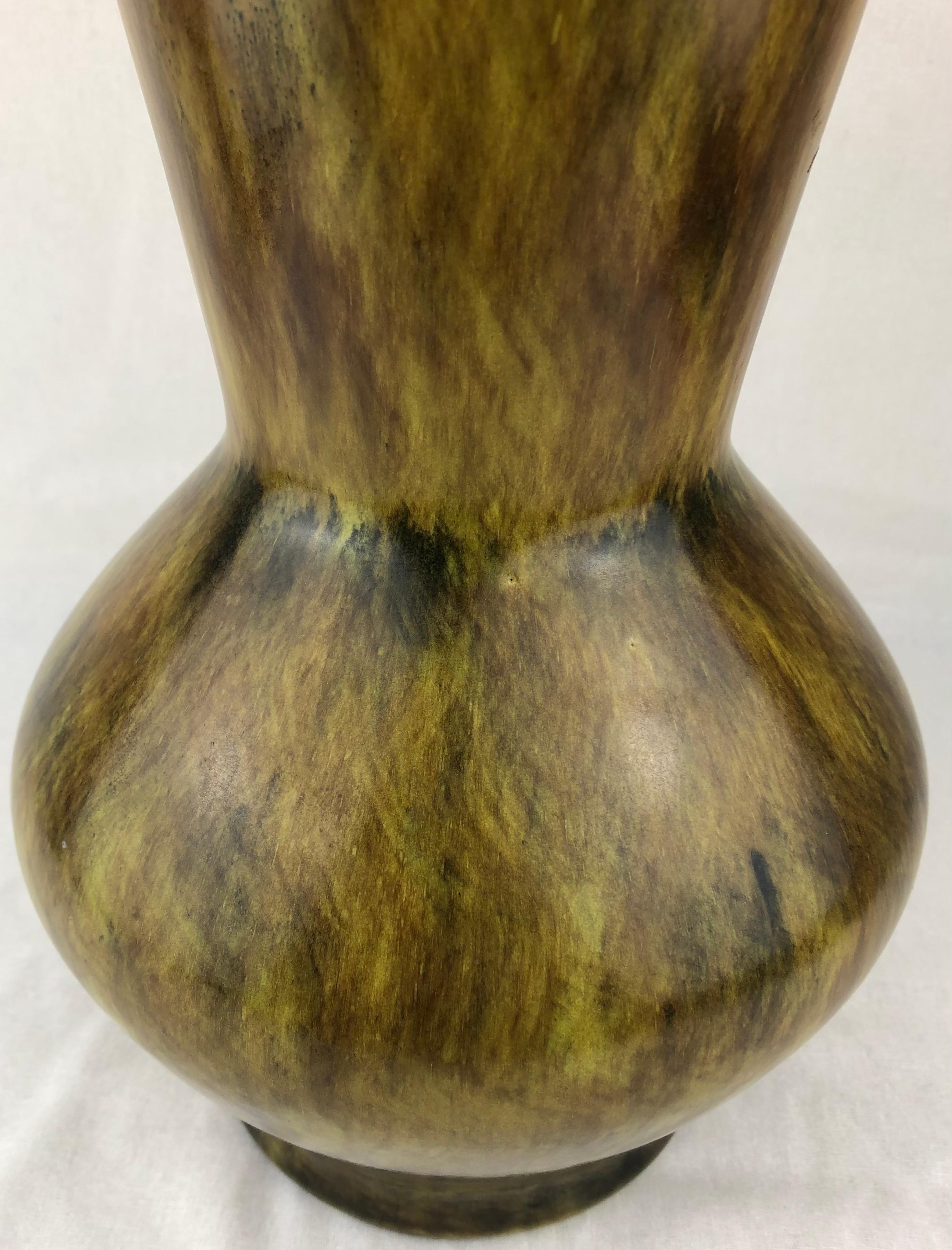 Hand-Painted Saint Clement Mid-20th Century Ceramic Vase  For Sale