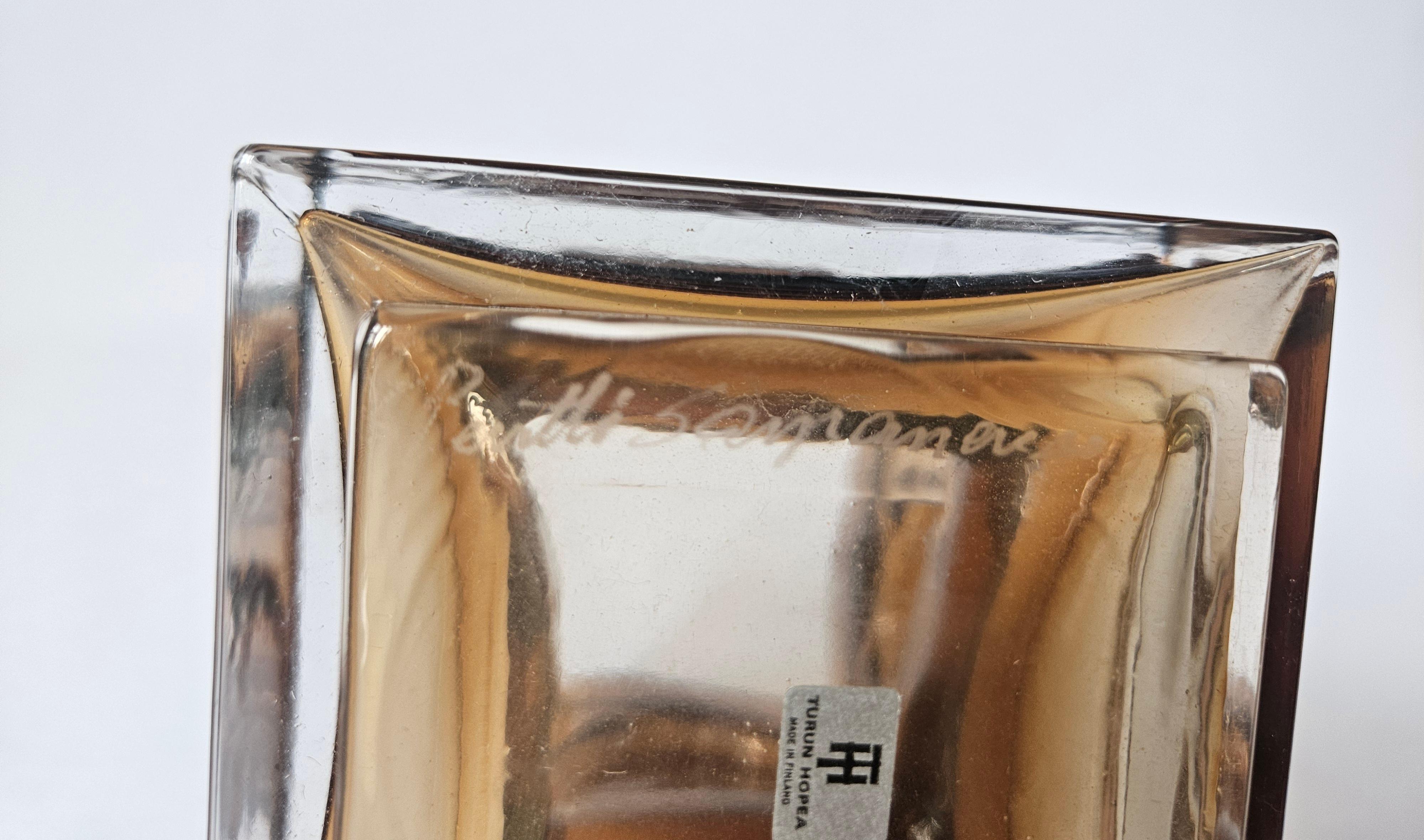 Midcentury Vase design Pentti Sarpaneva, Oy Kumela, Turun Hopea, Finland, 1960s For Sale 7