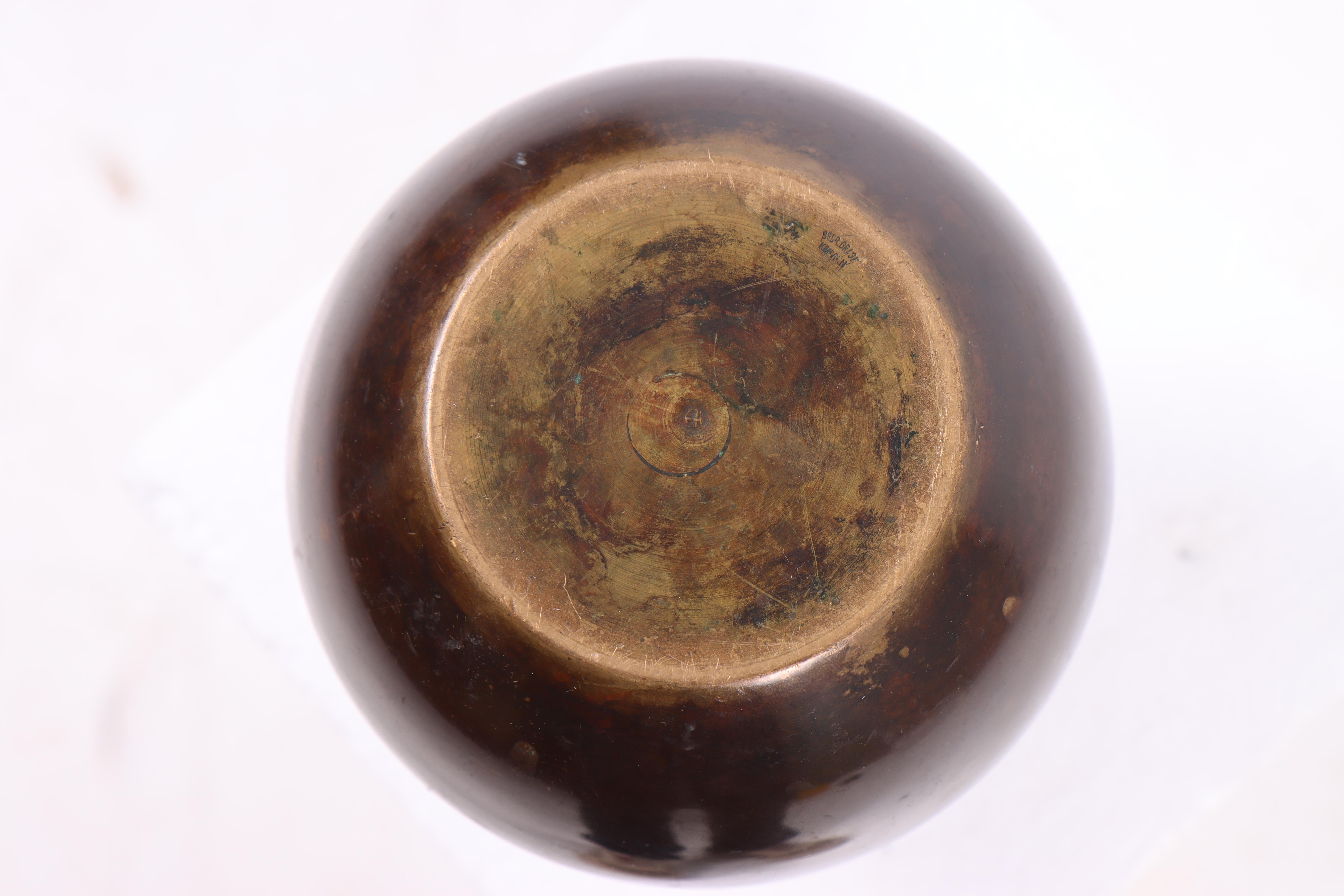 Vaso del Medioevo in bronzo progettato e realizzato da Brdr. Grage, anni '50 In condizioni buone in vendita a Lejre, DK