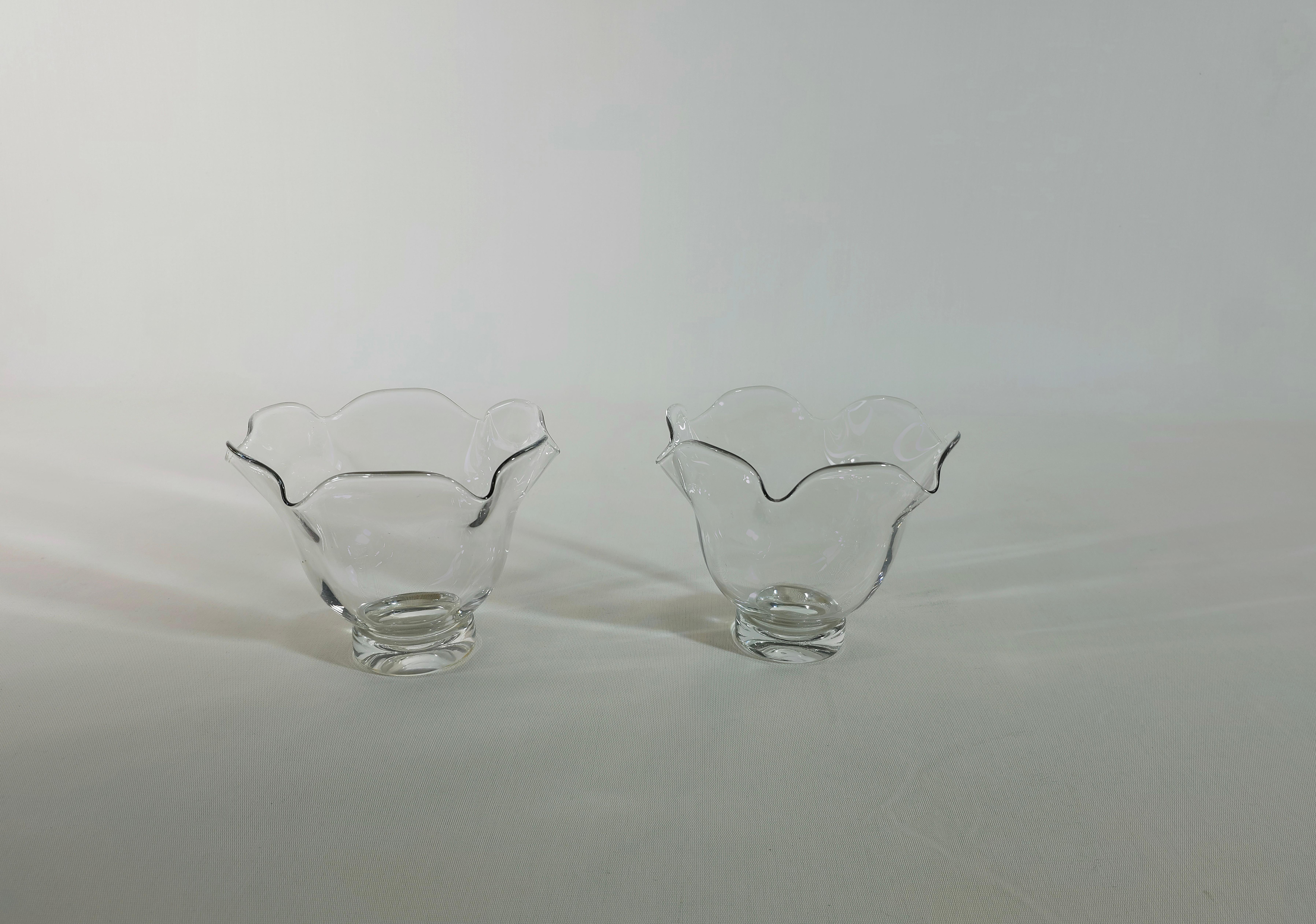 Midcentury Vasen geblasen Murano Glas Maestri Muranesi Italien 1950er Jahre Satz von 2 im Angebot 5