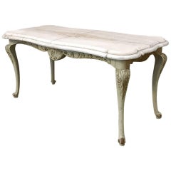 Midcentury Venetian Marble-Top Coffee Table, circa 1950