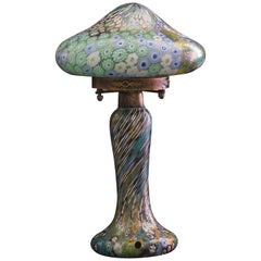 Midcentury Venetian Mille Fiore Table Lamp with Murano Glass by Galliano Ferro