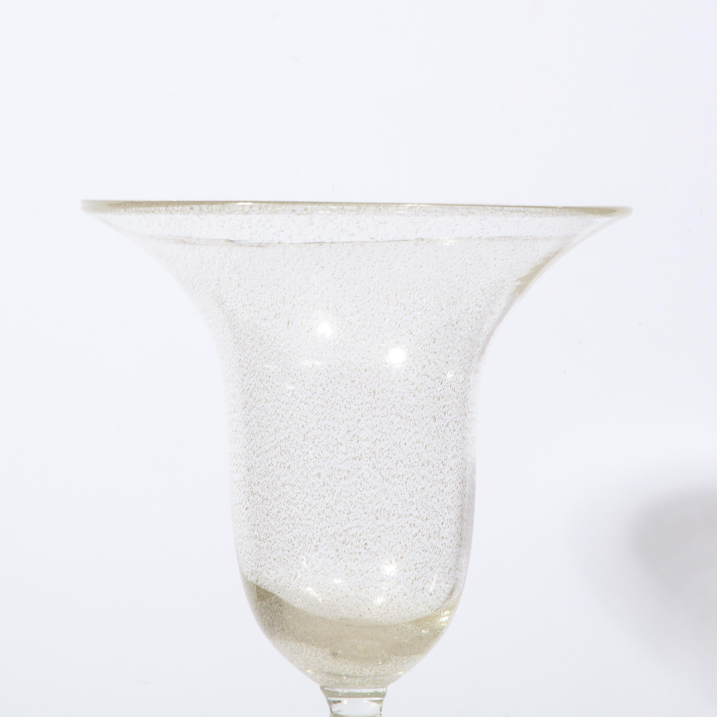 Midcentury Venetian Palatial Handblown Translucent Glass Vase by Vetri Artistici For Sale 3