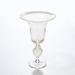 Midcentury Venetian Palatial Handblown Translucent Glass Vase by Vetri Artistici