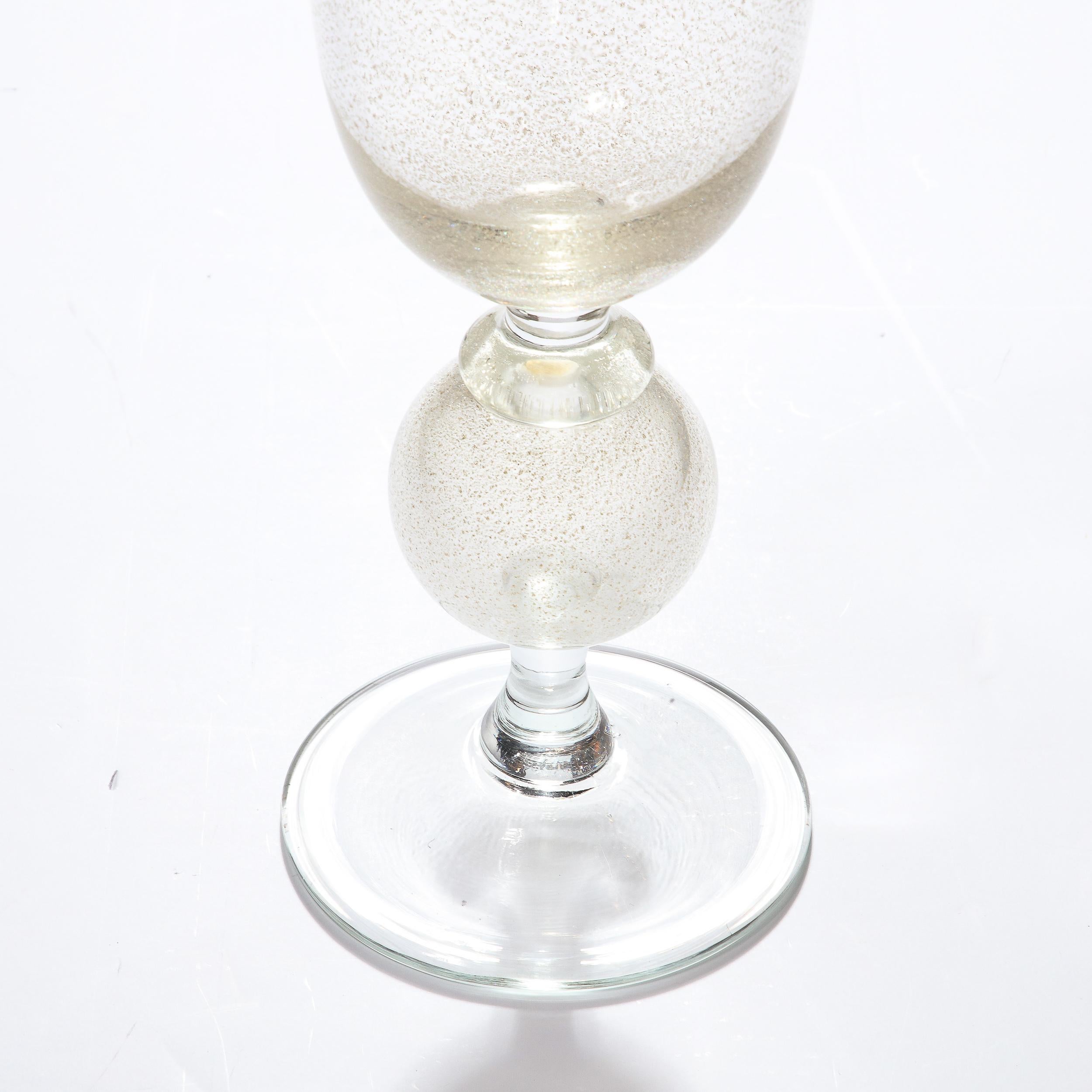 Mid-Century Modern Midcentury Venetian Palatial Handblown Translucent Glass Vase by Vetri Artistici For Sale