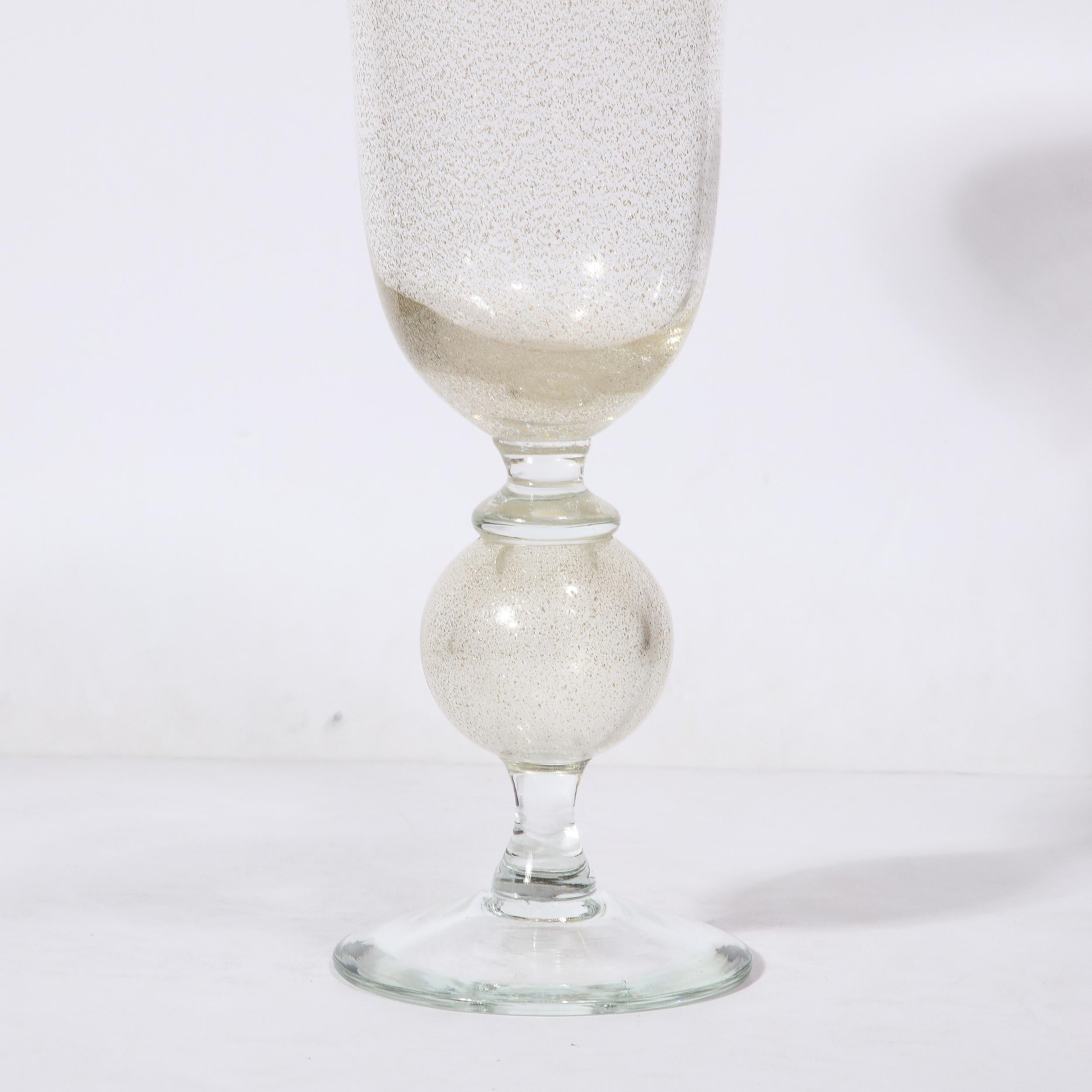 Midcentury Venetian Palatial Handblown Translucent Glass Vase by Vetri Artistici For Sale 2