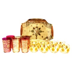 Midcentury Venetian Style 22-Karat Gold Drinks Set of 15 by, Georges Briard