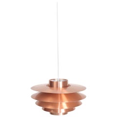 Midcentury "Verona" Pendant in Copper by Svend Middelboe, Made in Denmark