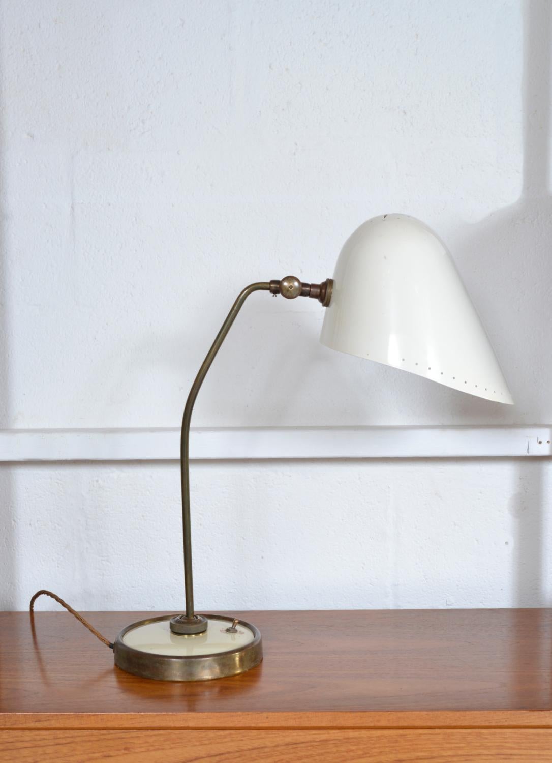 Enameled Midcentury Versalite Desk Lamp by A B Read for Troughton & Young Postwar British